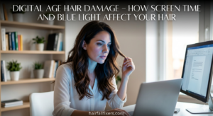 Digital Age Hair Damage – How Screen Time and Blue Light Affect Your Hair